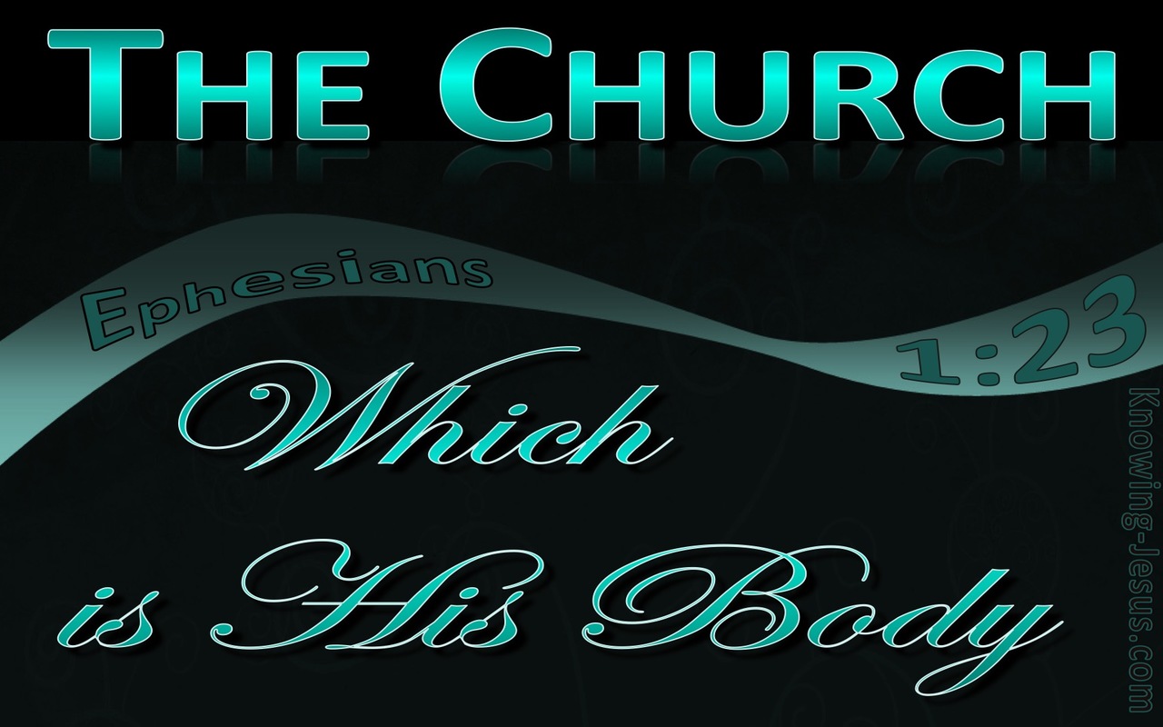 Ephesians 1:23 The Church Which Is His Body (aqua)